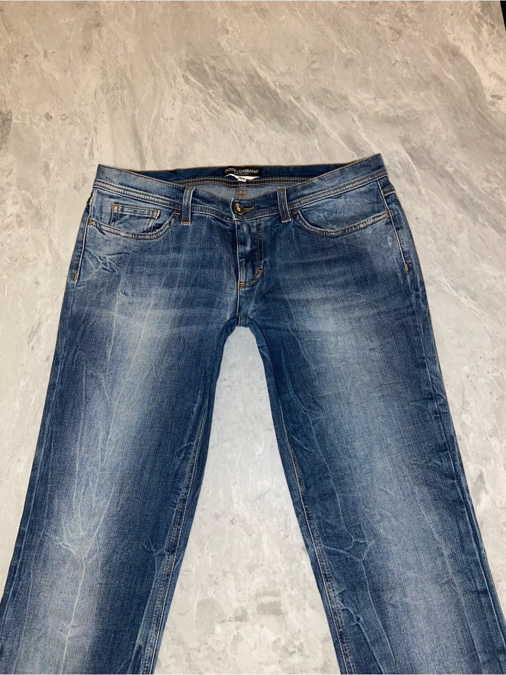 Dolce & Gabbana Vintage Low Rise Faded Jeans